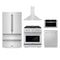 ZLINE KITCHEN AND BATH 5KPRSGRRH30MWDWV ZLINE Kitchen Package with Refrigeration, 30" Stainless Steel Gas Range, 30" Range Hood, Microwave Drawer, and 24" Tall Tub Dishwasher (5KPR-SGRRH30-MWDWV)