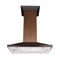 30 in. Designer Series Hand Hammered Copper Convertible Vent Island Mount Range Hood