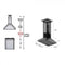 30 in. Designer Series Hand Hammered Copper Convertible Vent Island Mount Range Hood