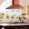 36 in. Designer Series Copper Island Mount Range Hood