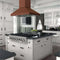 36 in. Designer Series Copper Island Mount Range Hood