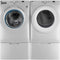 GE GFW350SSYWW 28 Inch Smart Front Load Washer & GE GFD35GSSYWW 28 Inch Smart Front Load Gas Dryer with GE GFP1528SNWW 28 Inch Pedestal Storage Drawer: White
