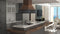 36" Wooden Wall Mount Range Hood in Antigua and