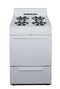 24 in. Freestanding Battery-Generated Spark Ignition Gas Range in White