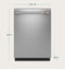 CAFE CDT828P2VS1 Café(TM) CustomFit ENERGY STAR Stainless Interior Smart Dishwasher with Ultra Wash & Dry, 42 dBA