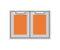 30″ Outdoor Double Storage Doors