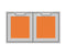 36″ Outdoor Double Storage Doors