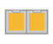 36″ Outdoor Double Storage Doors