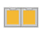 36″ Outdoor Double Storage Doors