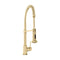 Autograph Edition Apollo Pull Down Spring Single Handle Kitchen Faucet In Champagne Bronze