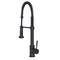 Autograph Edition Apollo Pull Down Spring Single Handle Kitchen Faucet In Matte Black
