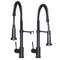 Autograph Edition Apollo Pull Down Spring Single Handle Kitchen Faucet In Matte Black