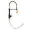 Autograph Edition Apollo Pull Down Spring Single Handle Kitchen Faucet In Matte Black And Champagne Bronze