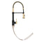 Autograph Edition Apollo Pull Down Spring Single Handle Kitchen Faucet In Matte Black And Champagne Bronze