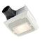 Roomside Series 80 CFM 1.0 Sones Ventilation Fan Light