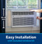 Ge® Energy Star® 11,000 Btu Smart Heat/cool With Heat Pump Electronic Window Air Conditioner For Large Rooms Up To 550 Sq. Ft.
