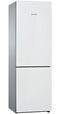 800 Series Free-standing fridge-freezer with freezer at bottom, glass door 23.5'' White
