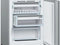 800 Series Free-standing fridge-freezer with freezer at bottom, glass door 23.5'' White