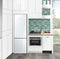 800 Series Free-standing fridge-freezer with freezer at bottom, glass door 23.5'' White