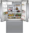 500 Series French Door Bottom Mount Refrigerator 36'' Stainless steel (with anti-fingerprint), Total No Frost