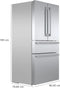 800 Series French Door Bottom Mount Refrigerator 36''