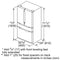 800 Series French Door Bottom Mount Refrigerator, Glass door 36''