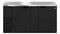 Refrigerator, Two Section, Black Vinyl Back Bar Back Bar, Solid Doors