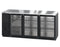 Refrigerator, Three Section, Stainless Steel Back Bar Back Bar, Glass Doors