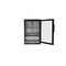 24 in. One-Door Back Bar Refrigerator - 4.1 Cu Ft