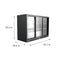 53 in. Three-Door Back Bar Refrigerator - 11.3 Cu Ft