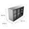 53 in. Three-Door Back Bar Refrigerator - 11 Cu Ft