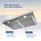 Glacier 24Inch 300 Max Blower CFM 5 Sones Range Hood