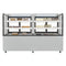71 in. Dry Bakery Display Case with Front Curved Glass Protection, 20 cu ft