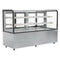 71 in. Dry Bakery Display Case with Front Curved Glass Protection, 20 cu ft
