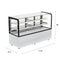 71 in. Dry Bakery Display Case with Front Curved Glass Protection, 20 cu ft