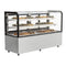 71 in. Dry Bakery Display Case with Front Curved Glass Protection, 20 cu ft