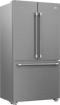 36" French Three-Door Stainless Steel Refrigerator with auto Ice Maker, Water Dispenser
