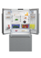 36" French Three-Door Stainless Steel Refrigerator with auto Ice Maker, Water Dispenser