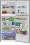 28" Freezer Top Stainless Steel Refrigerator with Auto Ice Maker