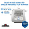 Built-in 700 Series Single Infrared Burner with Stainless Steel Cover
