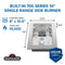 Built-in 700 Series Single Range Top Burner with Stainless Steel Cover