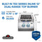 Built-in 700 Series Inline Dual Range Top Burner with Stainless Steel Cover