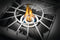 Built-in 700 Series Power Burner with Stainless Steel Cover
