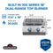 Built-in 700 Series Dual Range Top Burner with Stainless Steel Cover