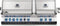 Built-in Prestige® PRO 825 RBI with Infrared Bottom and Rear Burners