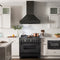 30 In. Black Stainless Steel Range Hood With Black Stainless Steel Handle