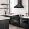 30 In. Black Stainless Steel Range Hood With Black Stainless Steel Handle