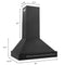 30 In. Black Stainless Steel Range Hood With Black Stainless Steel Handle