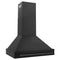 36 In. Black Stainless Steel Range Hood With Black Stainless Steel Handle