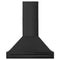 36 In. Black Stainless Steel Range Hood With Black Stainless Steel Handle